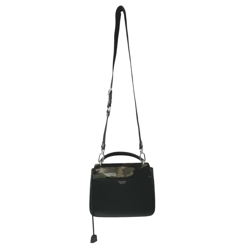 Michael Kors Mia Green Camo Calf Hair Shoulder Crossbody Satchel Handbag OS